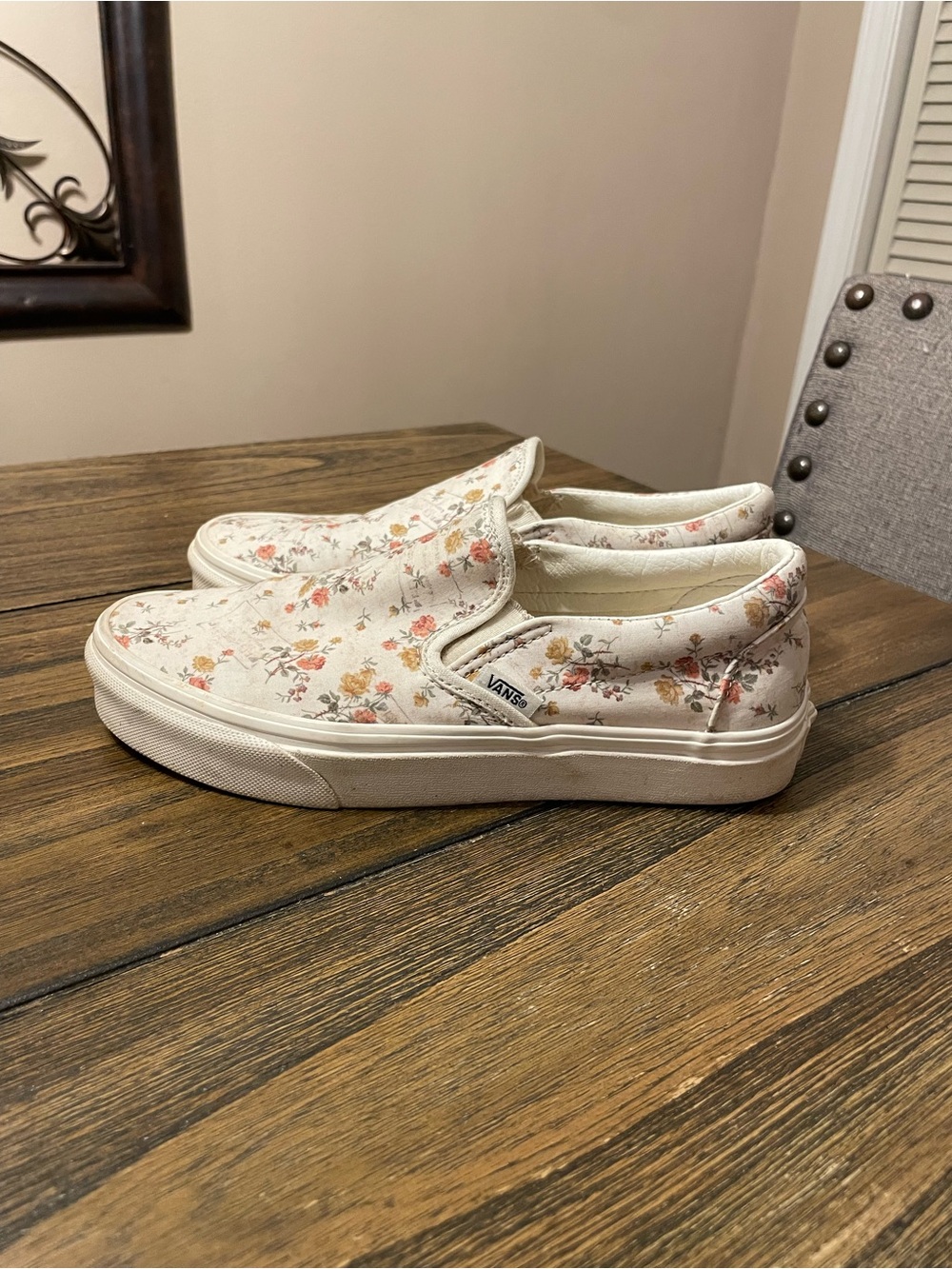 Vans Slip On Vintage Floral Marshmallow Sneaker Women’s 6.5  Ditsy Cottagecore - Picture 6 of 10